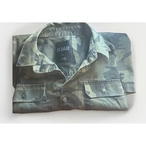 Djab Exclusivite Simons Men's Button Up Camo Shirt Size Large Long Sleeve